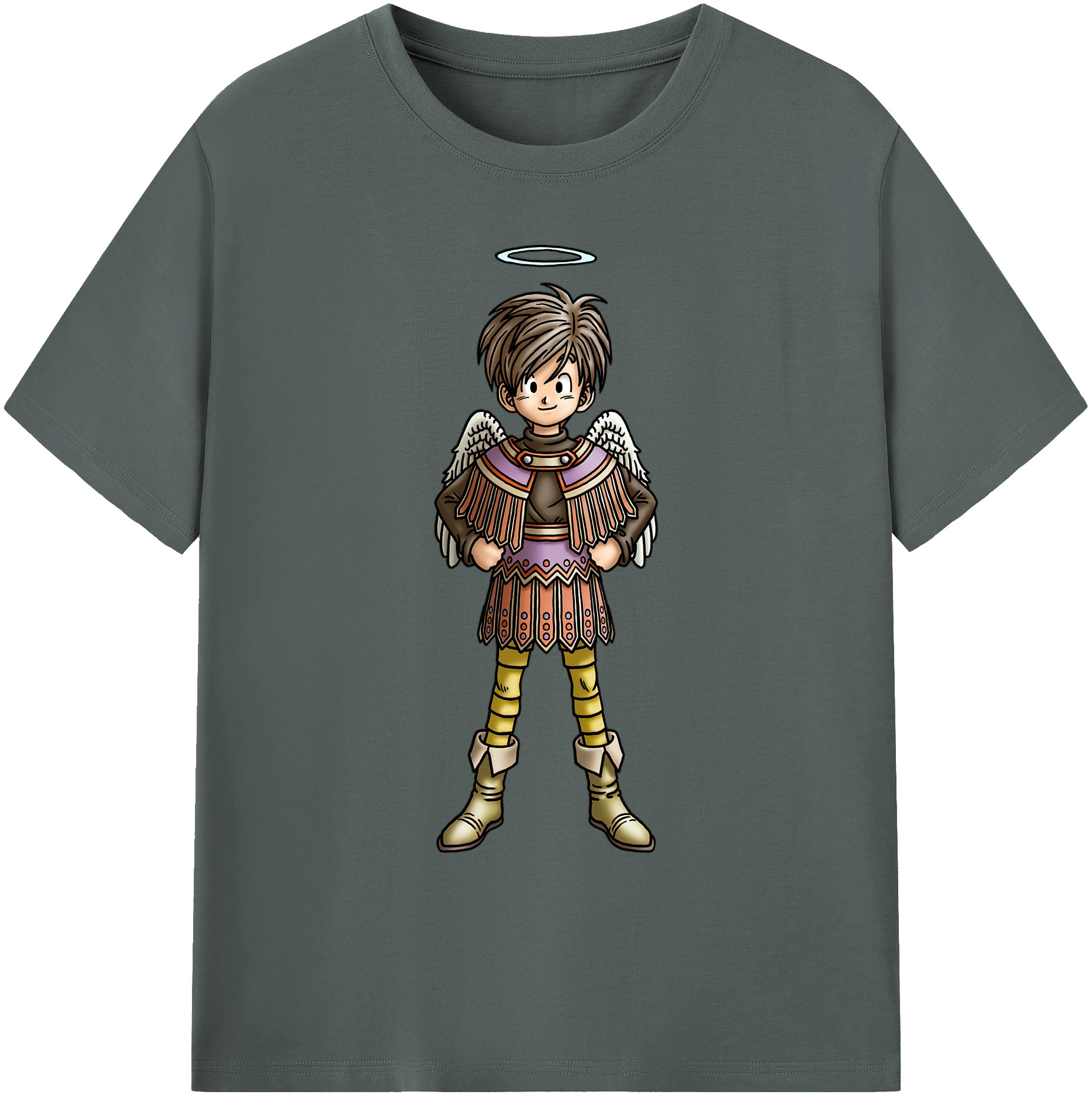 （画像用） ドラゴンクエスト Doragon Kuesuto Dragon Quest 綿100％ メンズ半袖Tシャツ｜肌触りやわらか＆通気性
